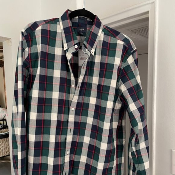 J Crew Plaid Button Down NWT - Picture 2 of 5